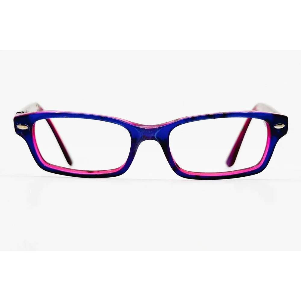 Ray-Ban Eyeglasses Kids Blue Pink RB 1530 3666 Rectangle 48-16-130